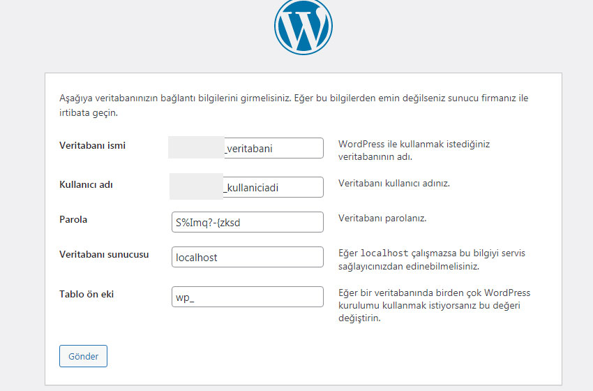 cpanel mauel elle wordpress kurulumu